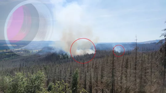 Un sistema de cámaras detecta el foco de un incendio forestal