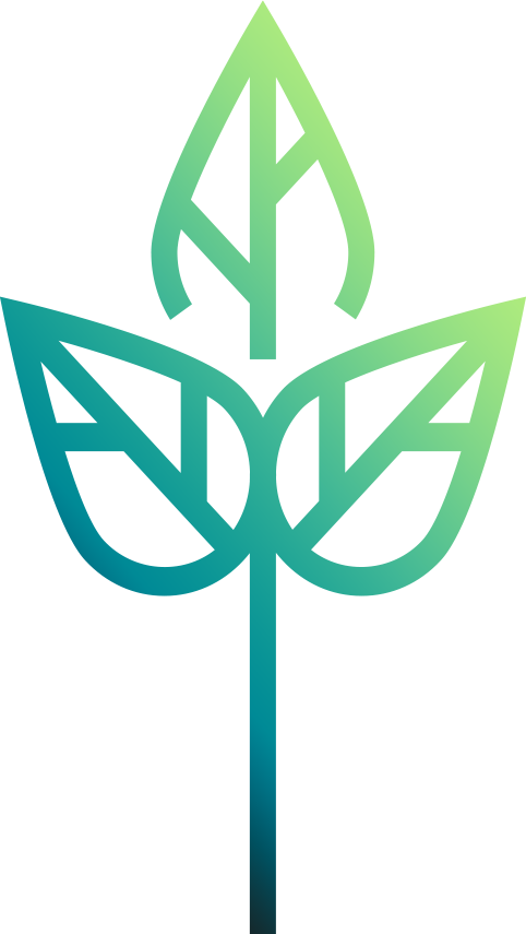 Icono de hoja como símbolo de la sostenibilidad y la protección de los recursos naturales