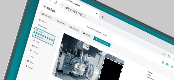 Captura de pantalla de la interfaz del software IDS WebCockpit
