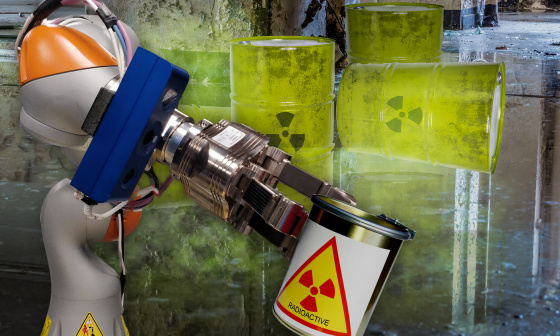 Sistema asistido por robot con cámara 3D Ensenso 3D para la manipulación segura de residuos nucleares