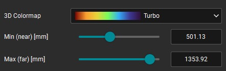 Gráfico 3D Colormap con controlador de mínimo-máximo