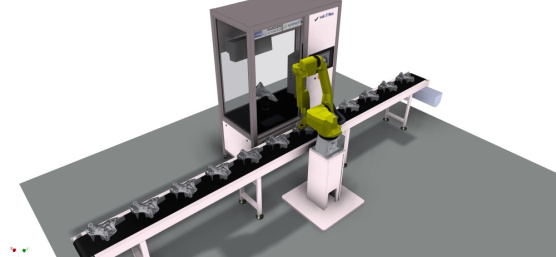 Comprobación eficaz de piezas en línea para la fabricación industrial