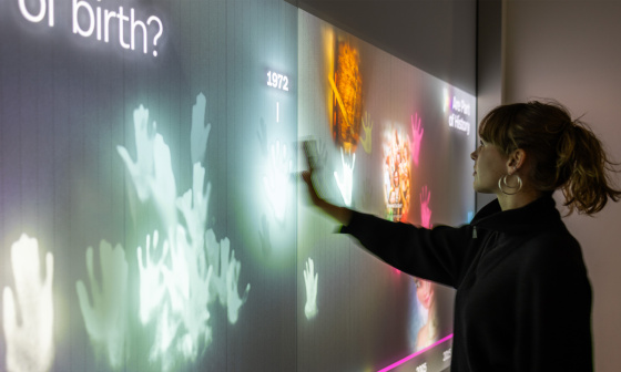 Pantalla multimedia interactiva con procesamiento de imágenes y visualización de datos en tiempo real