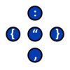 Pictograma de varios signos de puntuación como símbolo de una API basada en JSON.