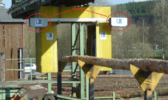 Medición de madera con dos cámaras 3D estéreo Ensenso