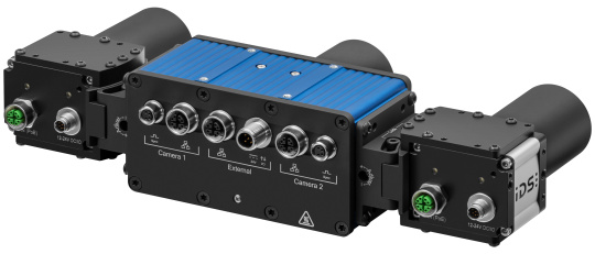 Cámara IDS 3D de la serie Ensenso XR Vista trasera con conexiones