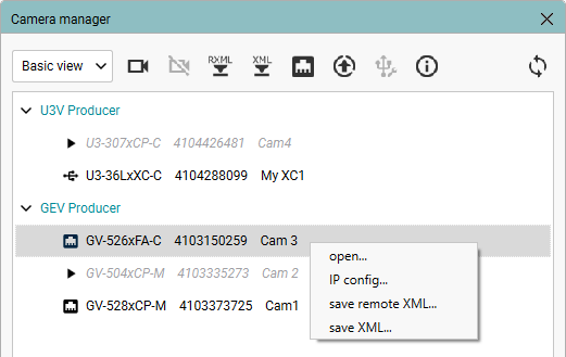 Nuevas funciones en el Camera Manager