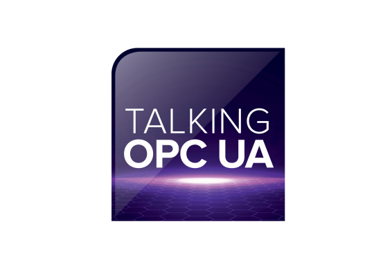 Icono morado con la etiqueta Talking OPC UA