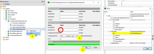 Cómo preparar la función GetConfiguationList está marcado paso a paso.