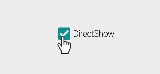 El símbolo de una mano hace clic en la casilla DirectShow