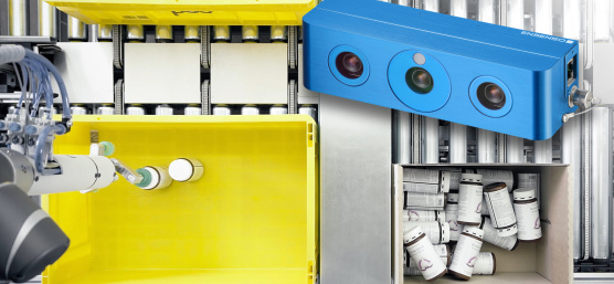 Una solución robótica de picking de piezas sueltas con cámaras 3D Ensenso agarra automáticamente objetos desconocidos sin aprendizaje previo