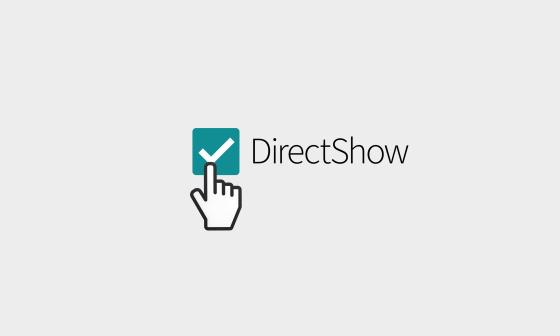 El símbolo de una mano hace clic en la casilla DirectShow