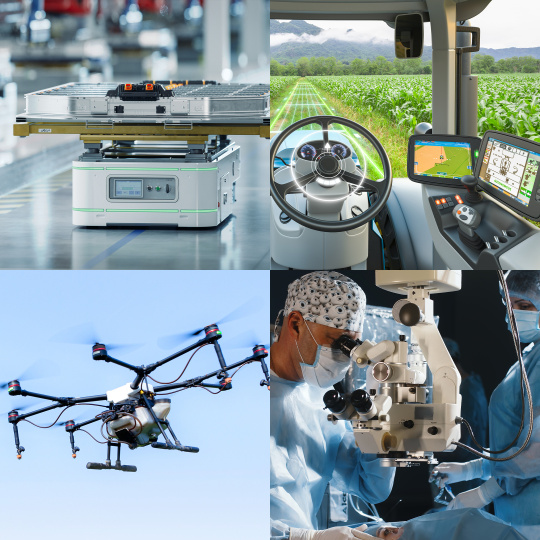 Sistemas autónomos en industria, agricultura, drones y medicina