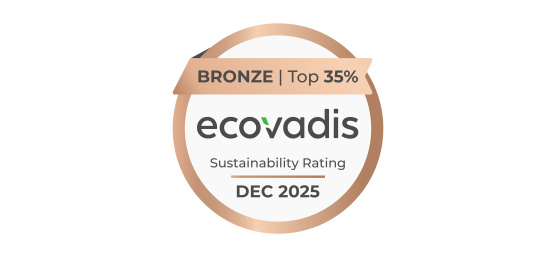 Sello de la medalla de bronce Ecovadis.