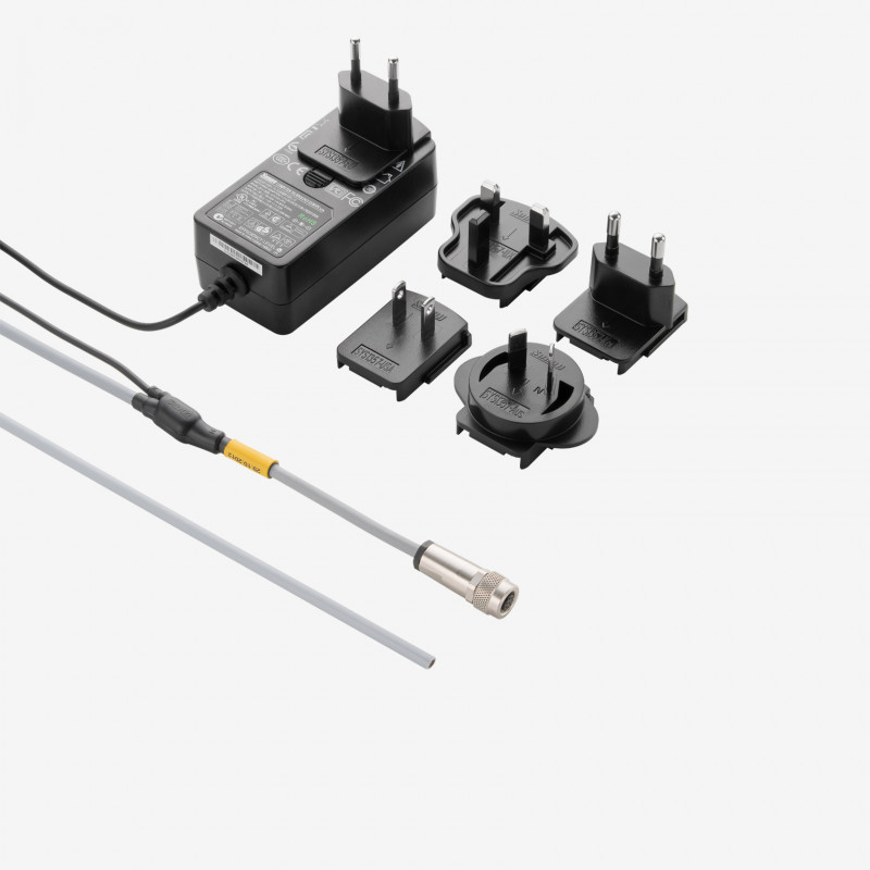E/S + alimentación  eléctrica, cable en Y, fuente de alimentación universal, recto, 1,8 m/5 m