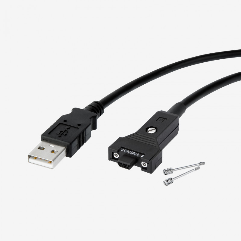 USB 2.0, cable estándar, recto, atornillable, 3 m