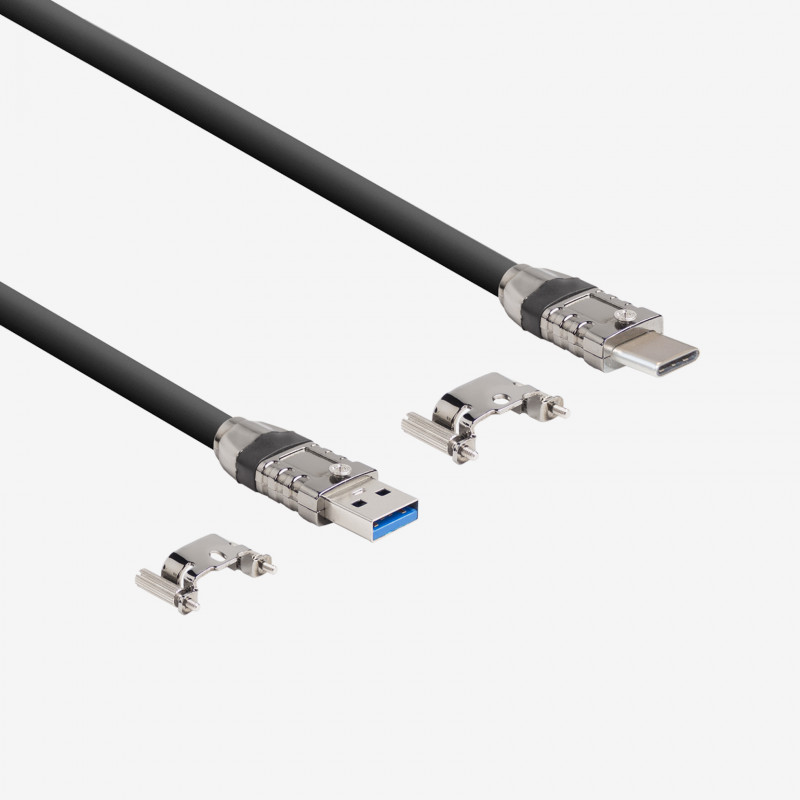 USB 3, cable estándar, recto, atornillable, 1 m