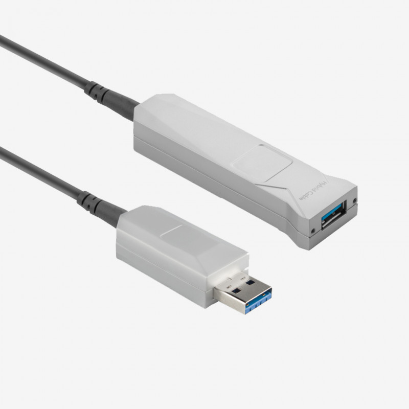USB 3, AOC, cable activo, recto, atornillable, 50 m